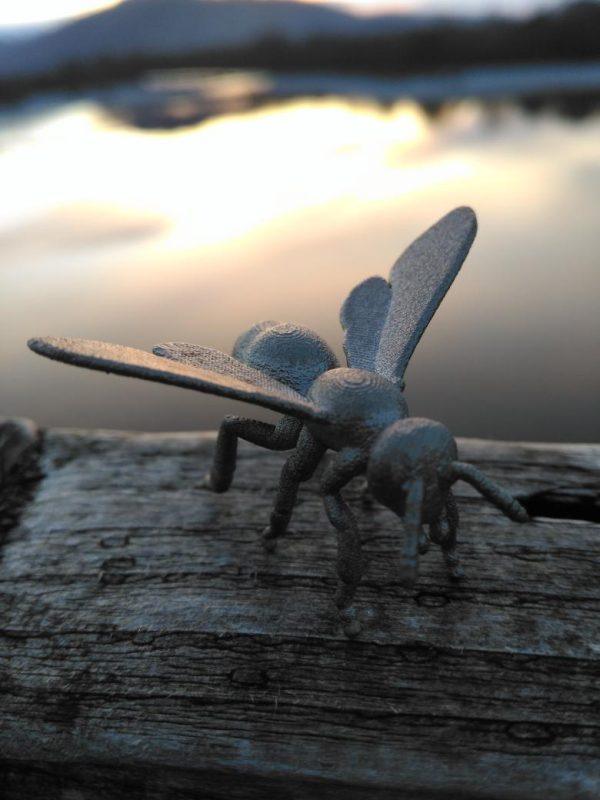 Honeybee Stainless Steel Sculpture - Image 3