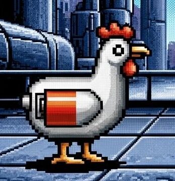 “Oh for the wings of any bird except for the battery hen” Hawkwind. - In game shot “Battery Hen Dream Sequence”