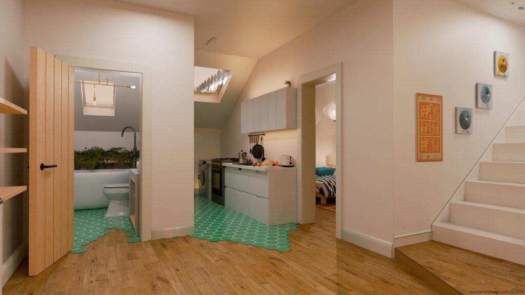 creative interior design vizualisation