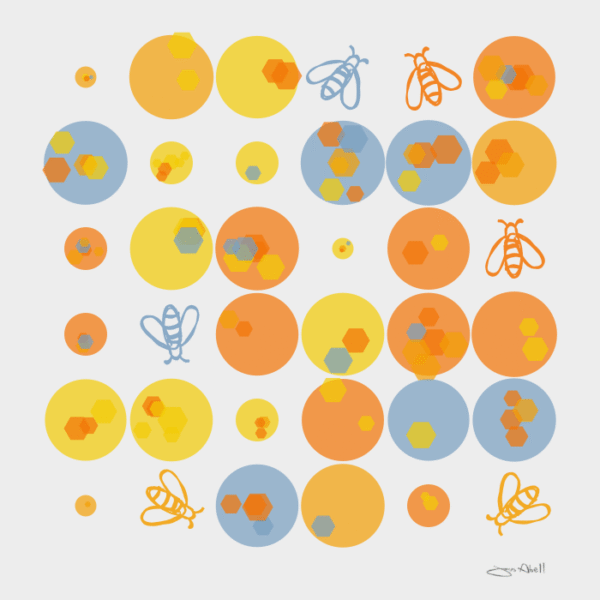 Bees In The Summer Pattern Grid - Copy