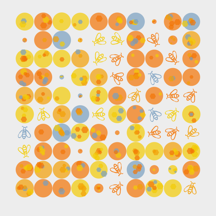 py5 grid with drawing 10x10 grid python art