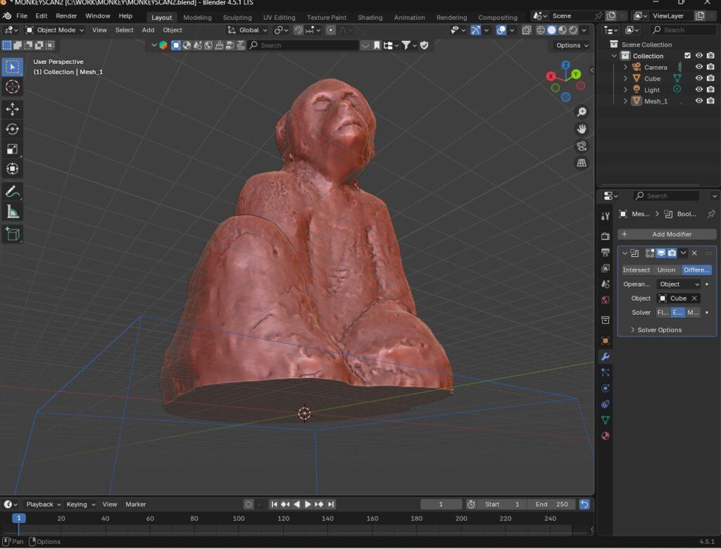 Blender cleanup Boolean
