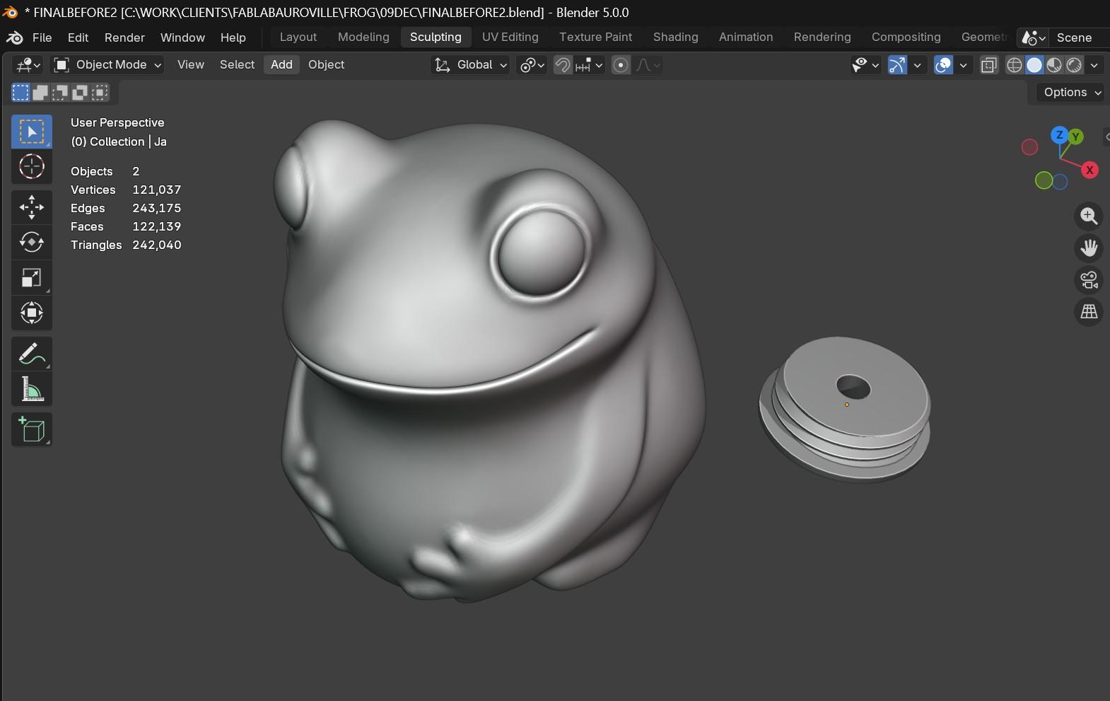 Frog Lamp Front Blender