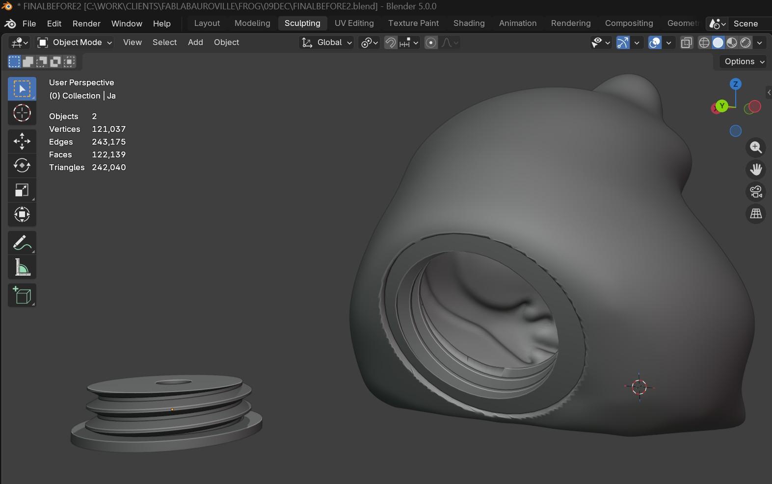 Frog Lamp Bacfk Blender