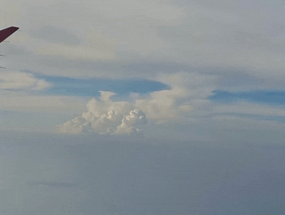 rising clouds over The South China Sea